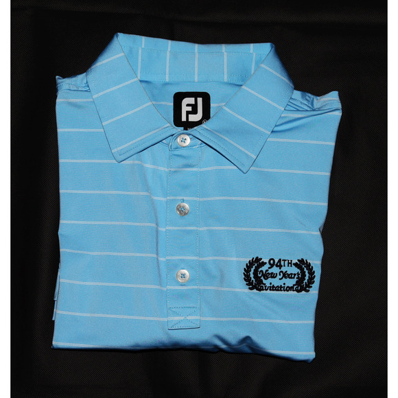 FootJoy "94th New Years" Men's Short Sleeve Golf Polo Striped Shirt Size‎ Medium - Picture 5 of 7